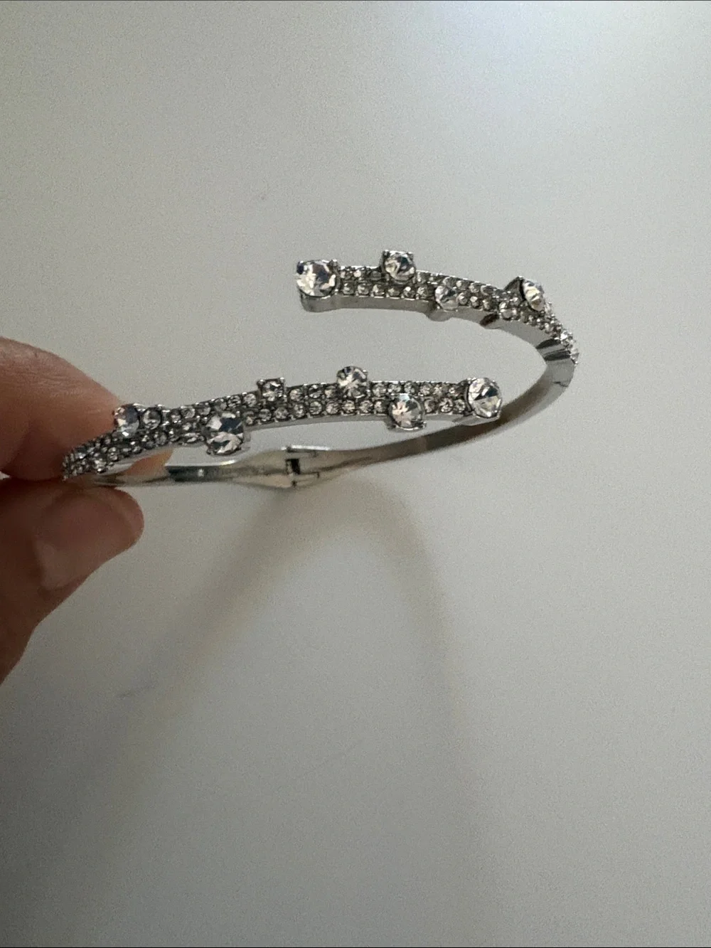 Crystal Bar bracelet- Silver Sparkle